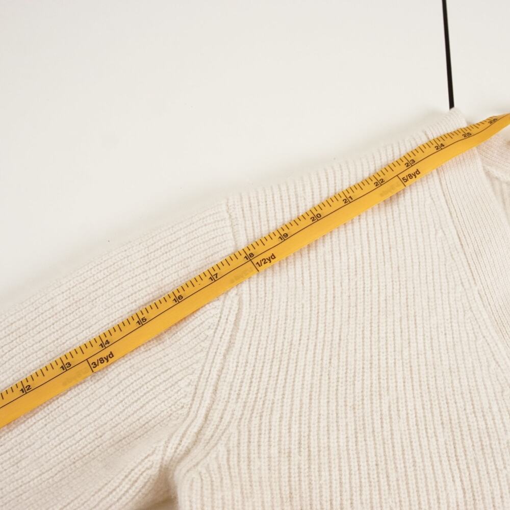 Quince 100% Mongolian Cashmere Boyfriend Cardigan Ivory Cream Sweater Sz S - Picture 4 of 10